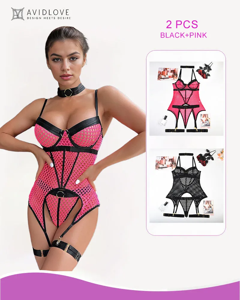 2 Packs Fishnet Mesh Corset Lingeries