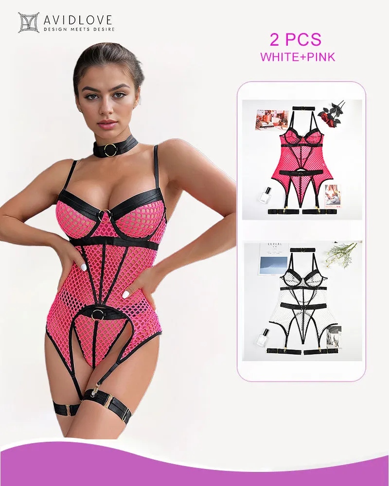 2 Packs Fishnet Mesh Corset Lingeries
