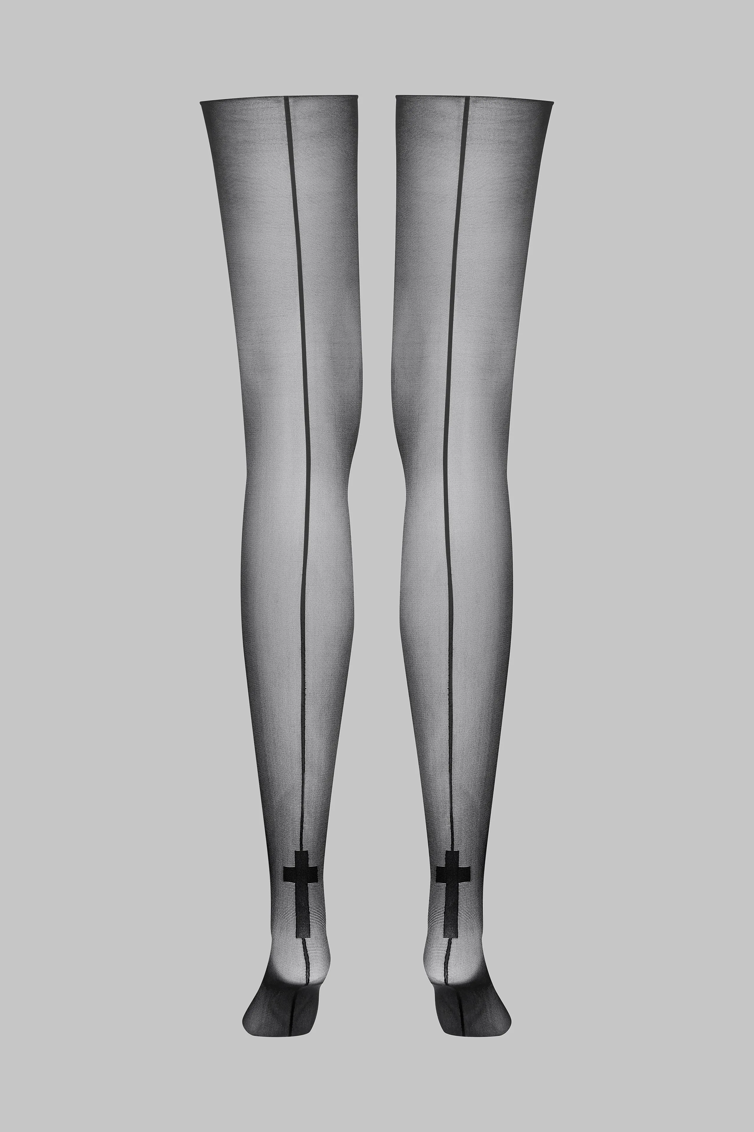 20D Cross-seam rolled stockings - Les Coquetteries