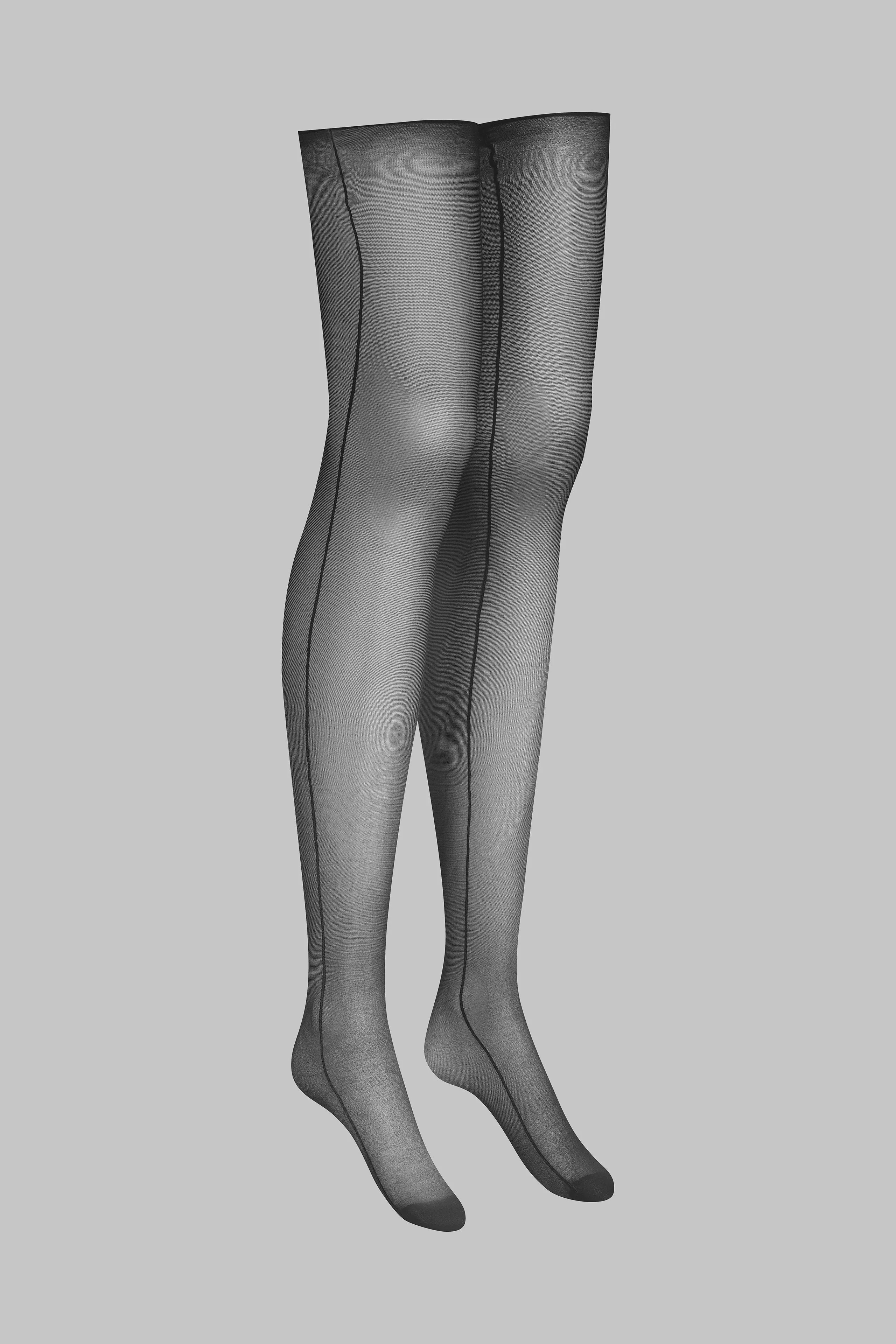 20D rolled cut stockings with side seams - Les Coquetteries
