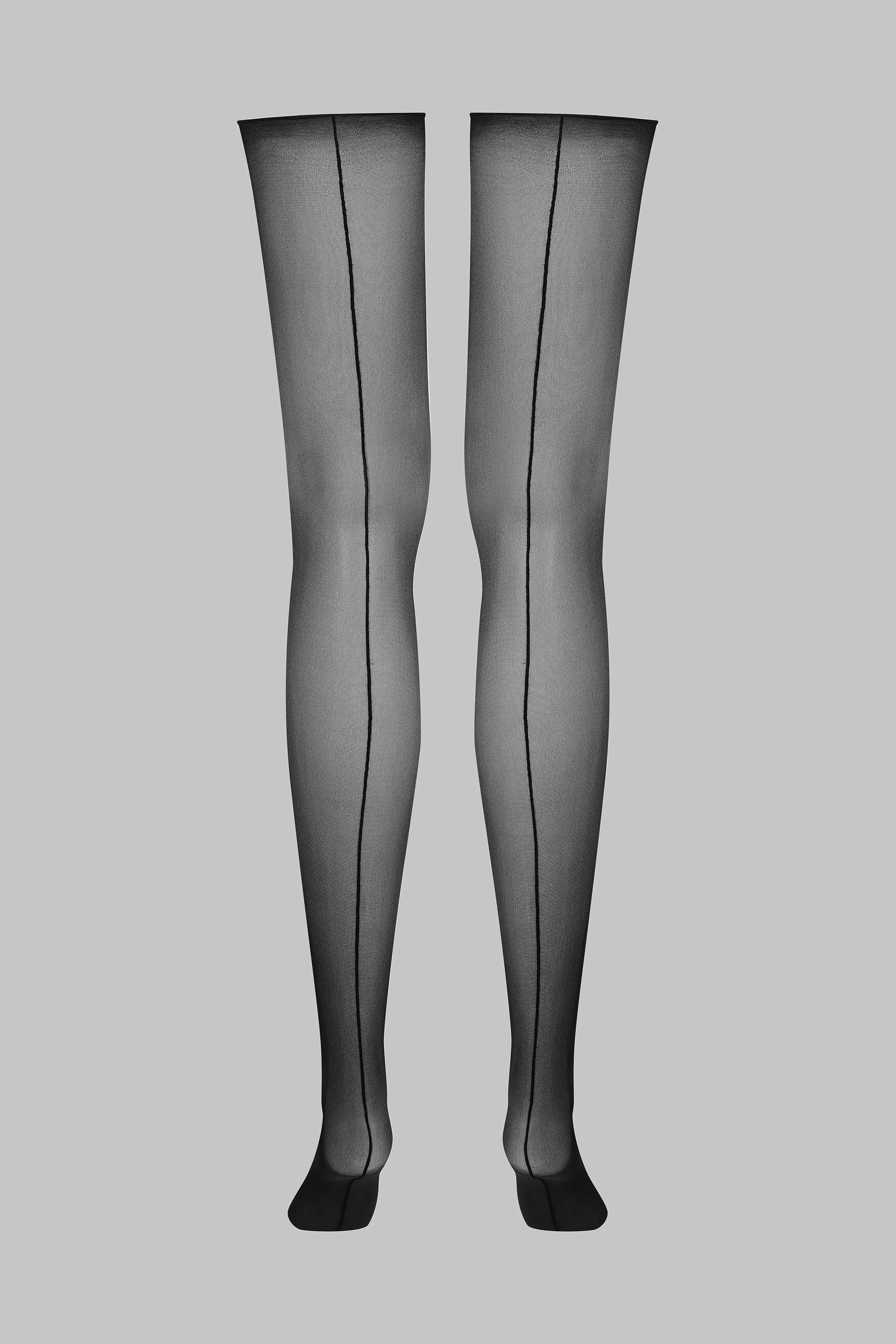 20D rolled seam cut stockings - Les Coquetteries