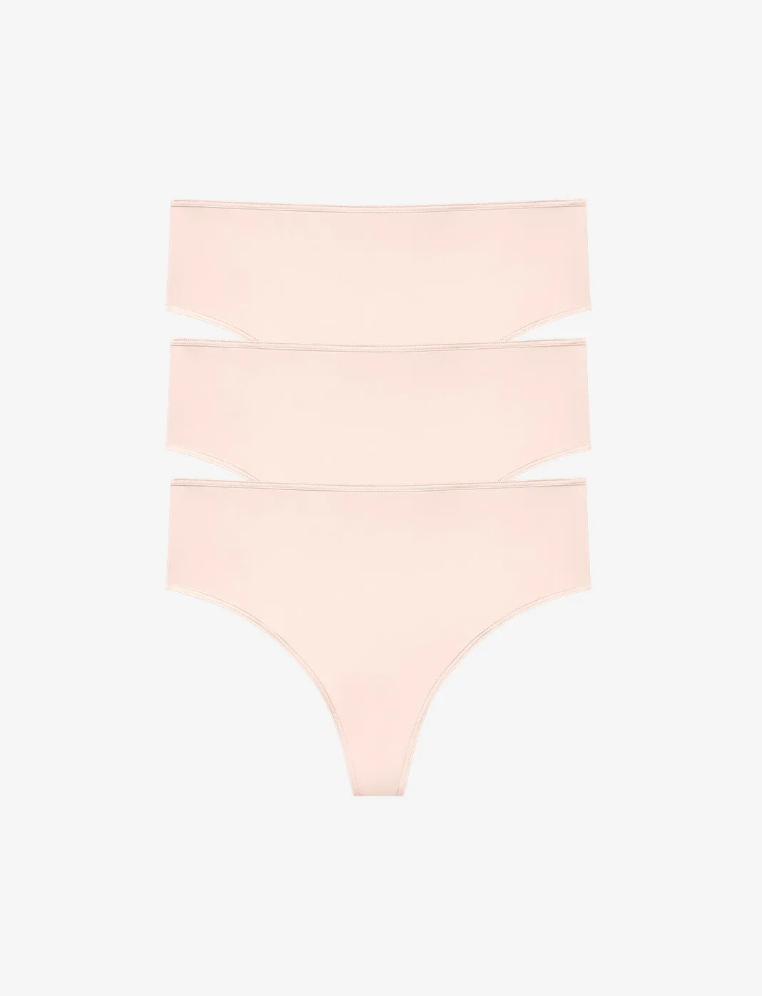 24/7® Classic High Waist Thong 3 Pack Box