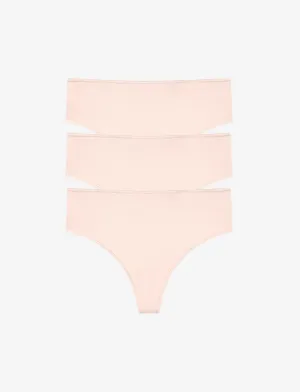 24/7® Classic High Waist Thong 3 Pack Box