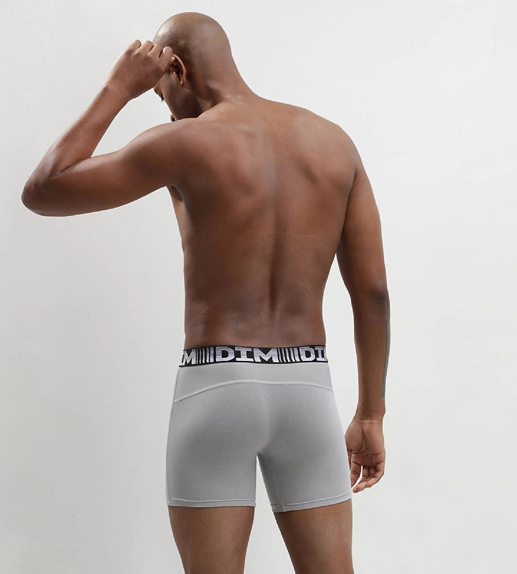 3D Flex Air Pack of 2 men's black-grey anti-perspirant long boxers