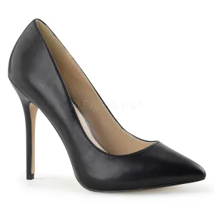 5 Inch Heel AMUSE-20 Black Pu