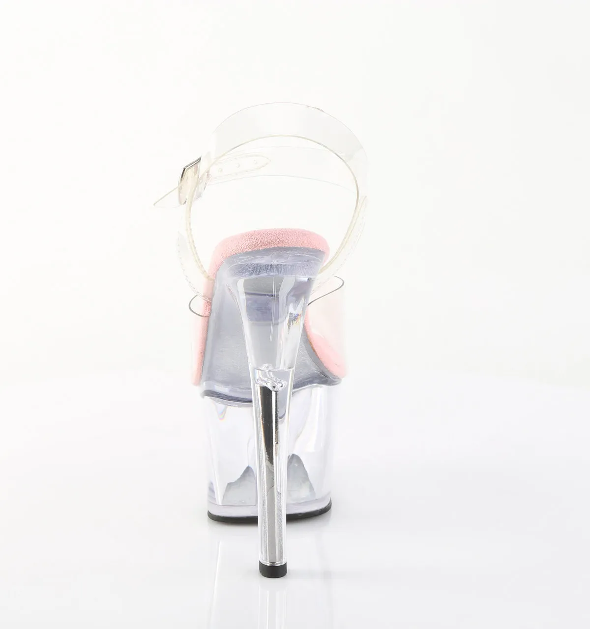 7 Inch Heel SKY-308 Clear Baby Pink Insole