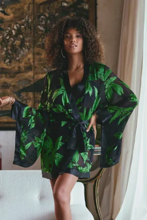 Ambre Silk Blend Short Kimono