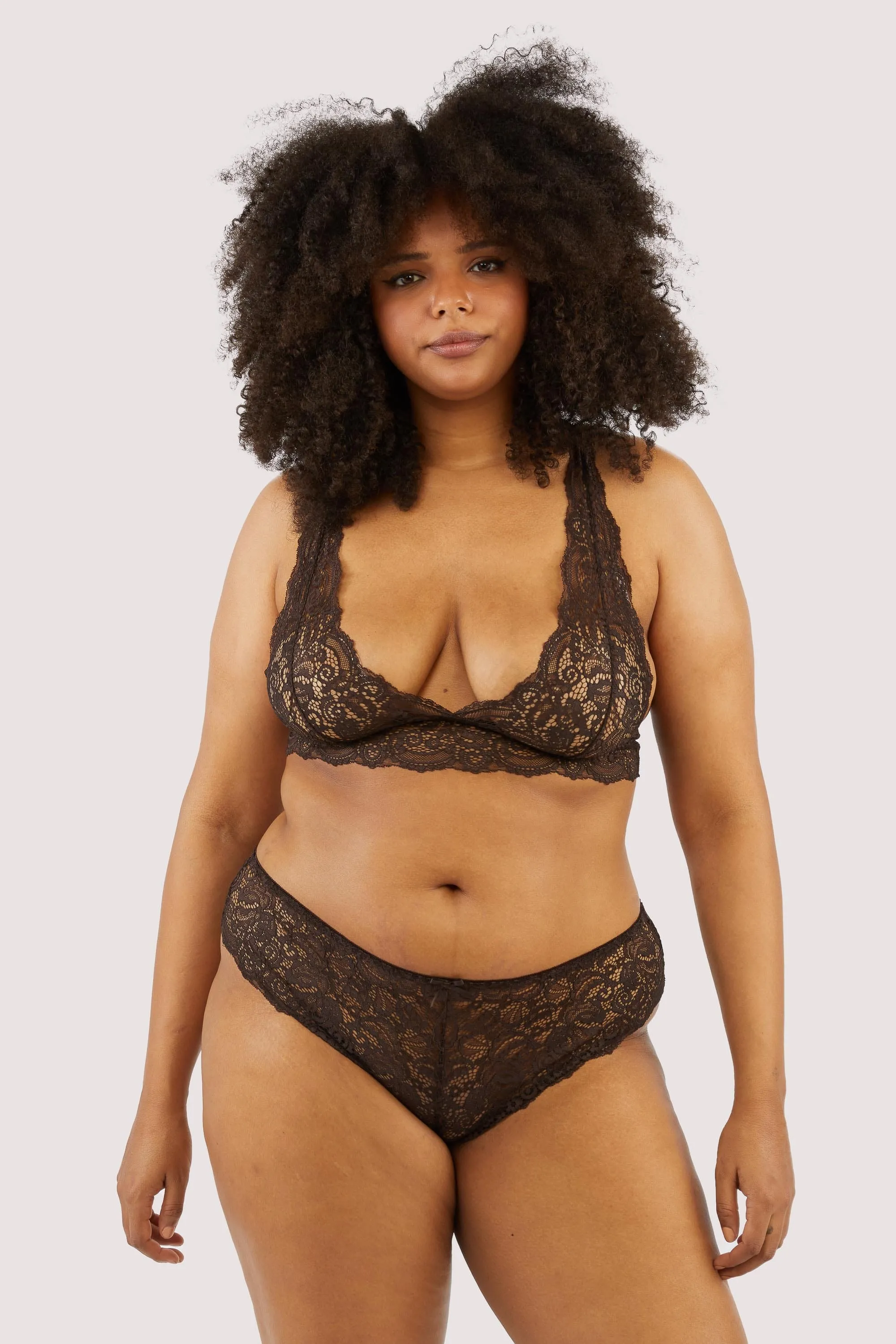Ariana Coffee Lace Brief