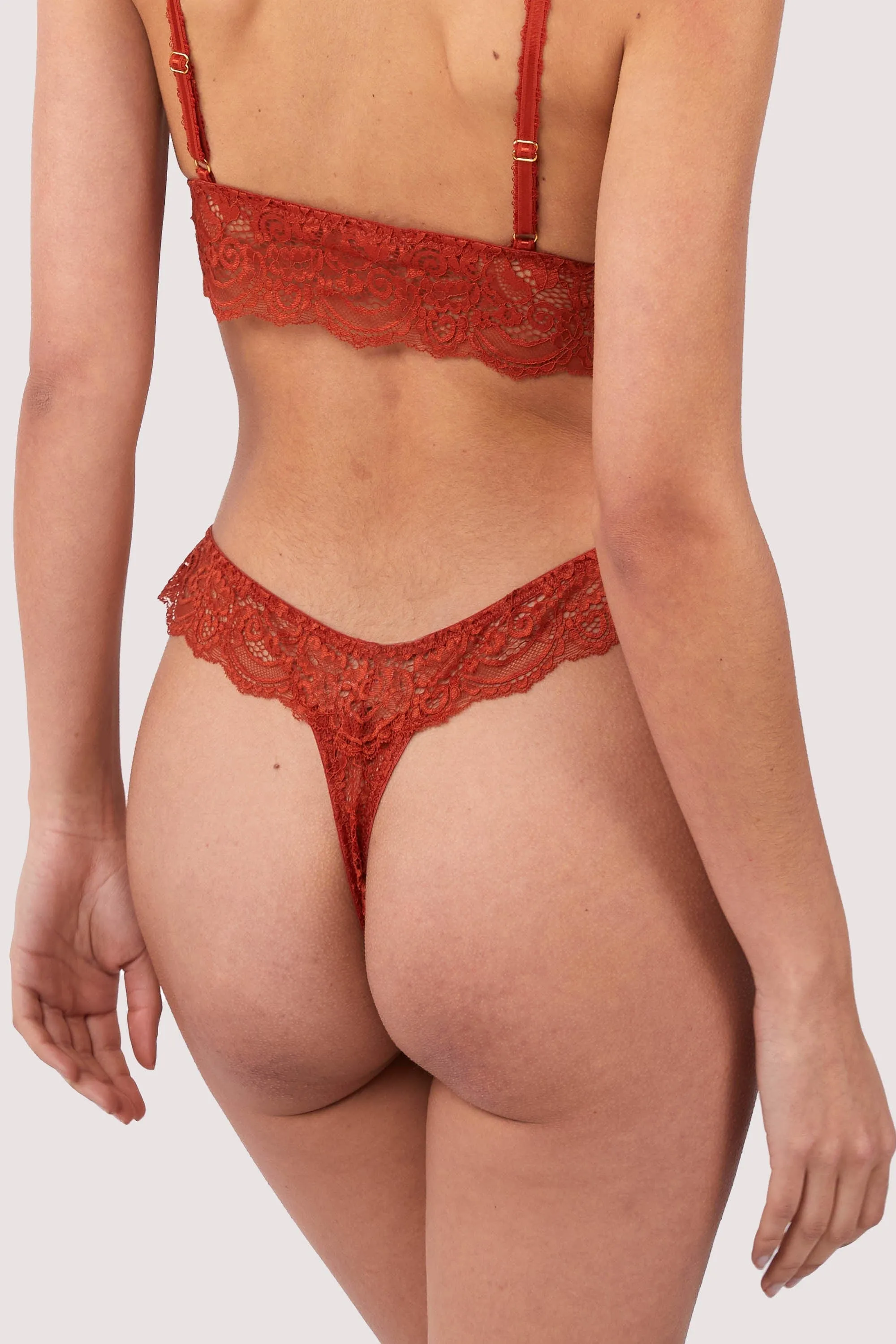 Ariana Ginger Lace Thong