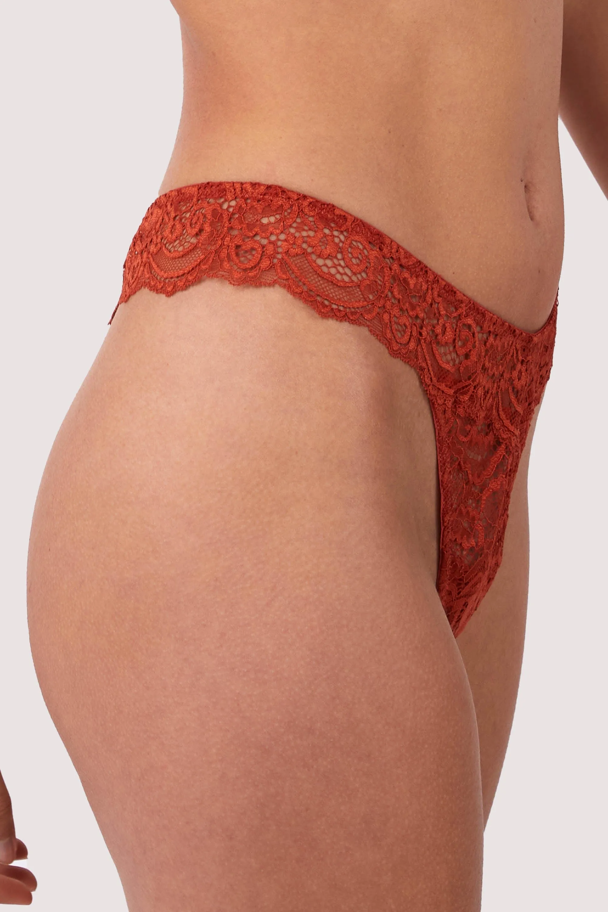 Ariana Ginger Lace Thong