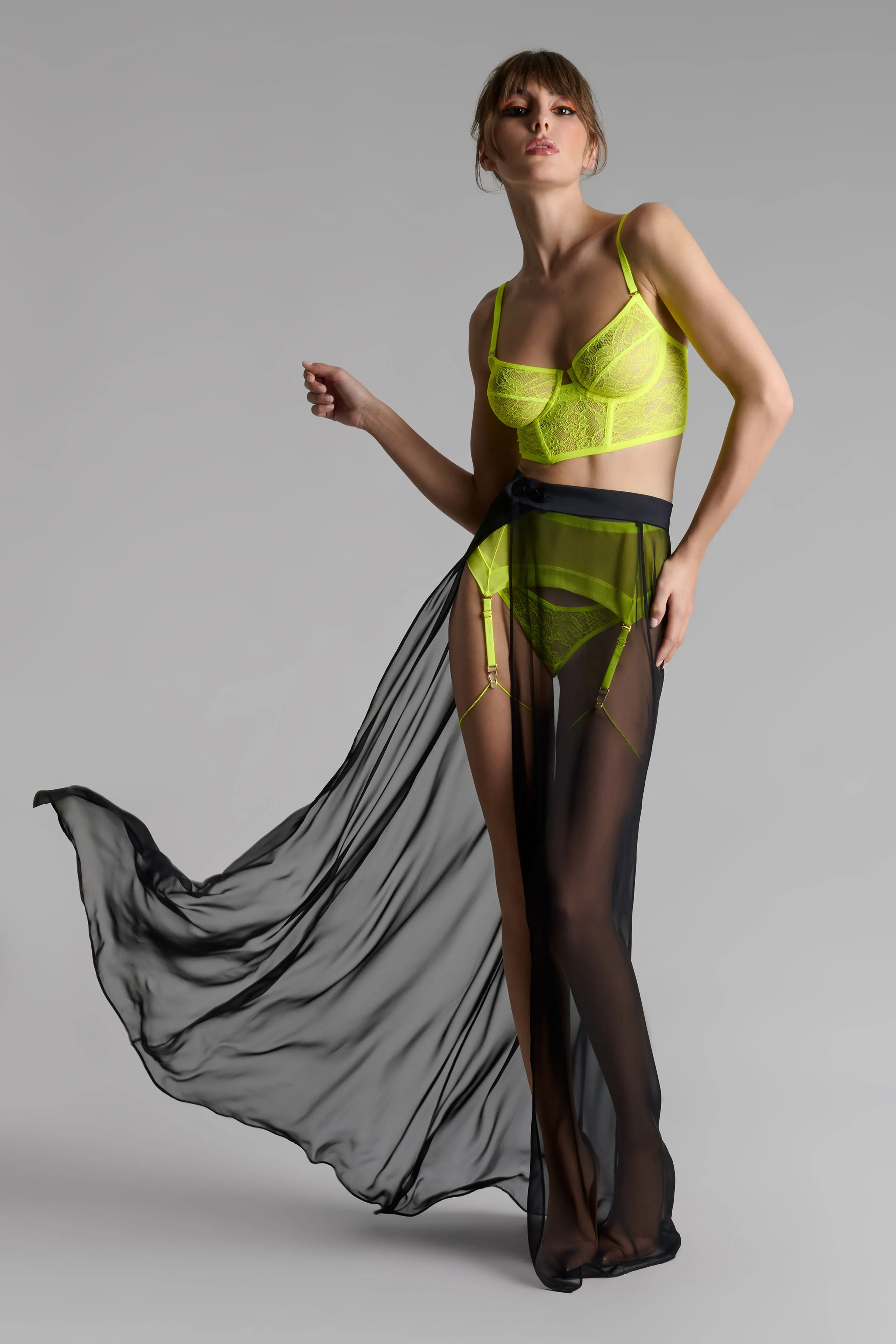 Balconette bra - Flashback Neon