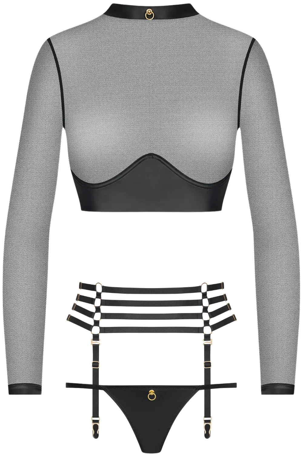 Chambre Noire Top. Thong & Suspender