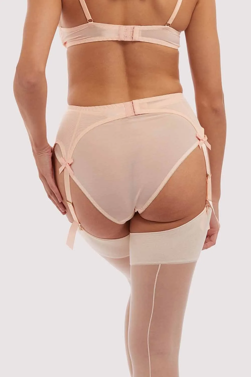 Classic Suspender Belt Peach