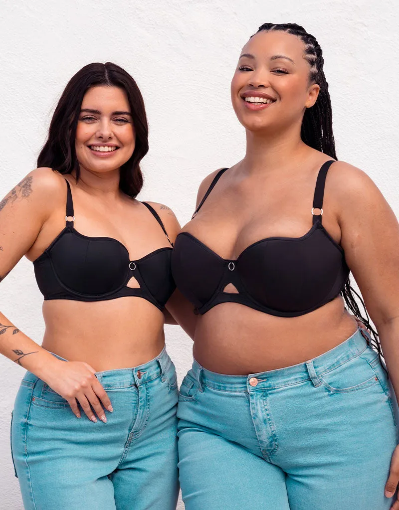 Curvy Kate Boost Me Up Padded Balcony Bra Black