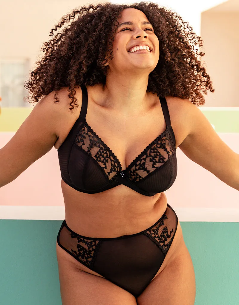 Curvy Kate Centre Stage Full Plunge Side Support Bra Black