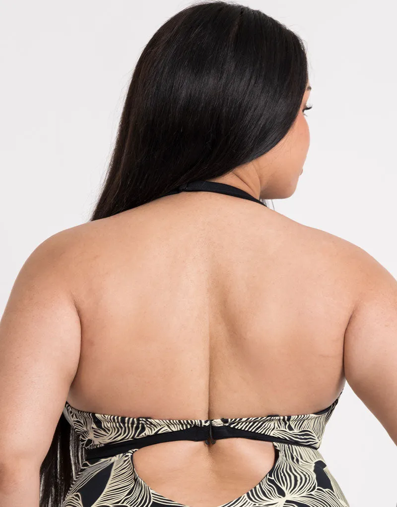 Curvy Kate Ripple Reef Reversible Non-Wired Mulitway Swimsuit Black Print