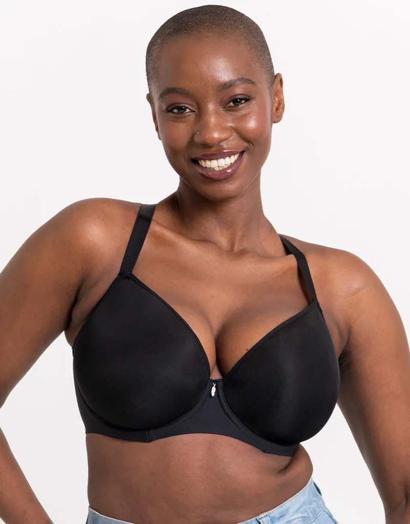Curvy Kate Smoothie Spacer Moulded T-Shirt Plunge Bra Black