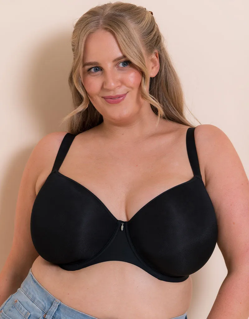 Curvy Kate Smoothie Spacer Moulded T-Shirt Plunge Bra Black