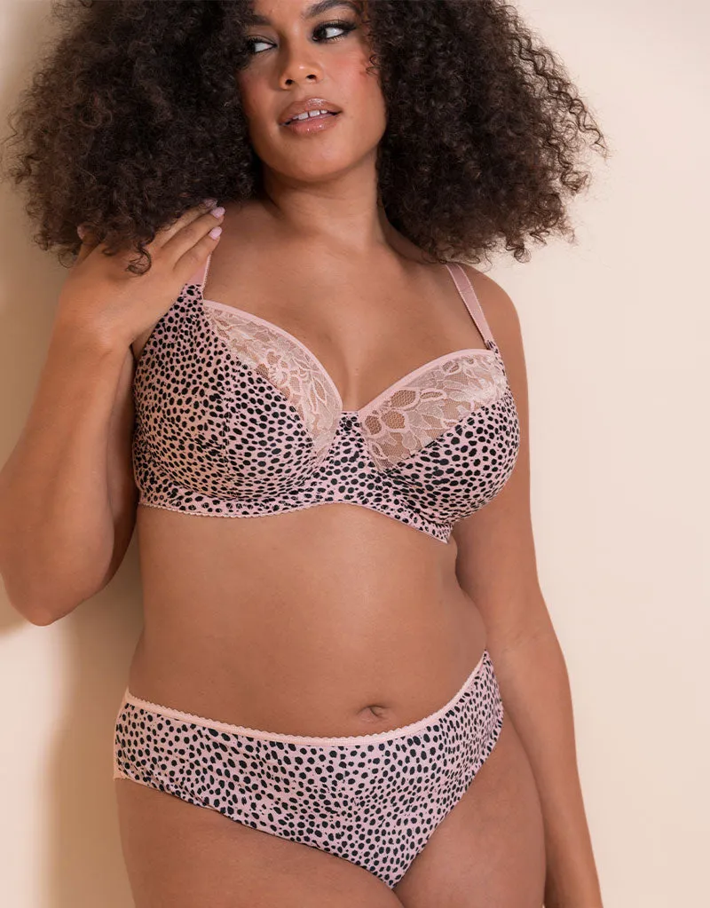 Curvy Kate Spellbound Balcony Bra Blush/Black Print