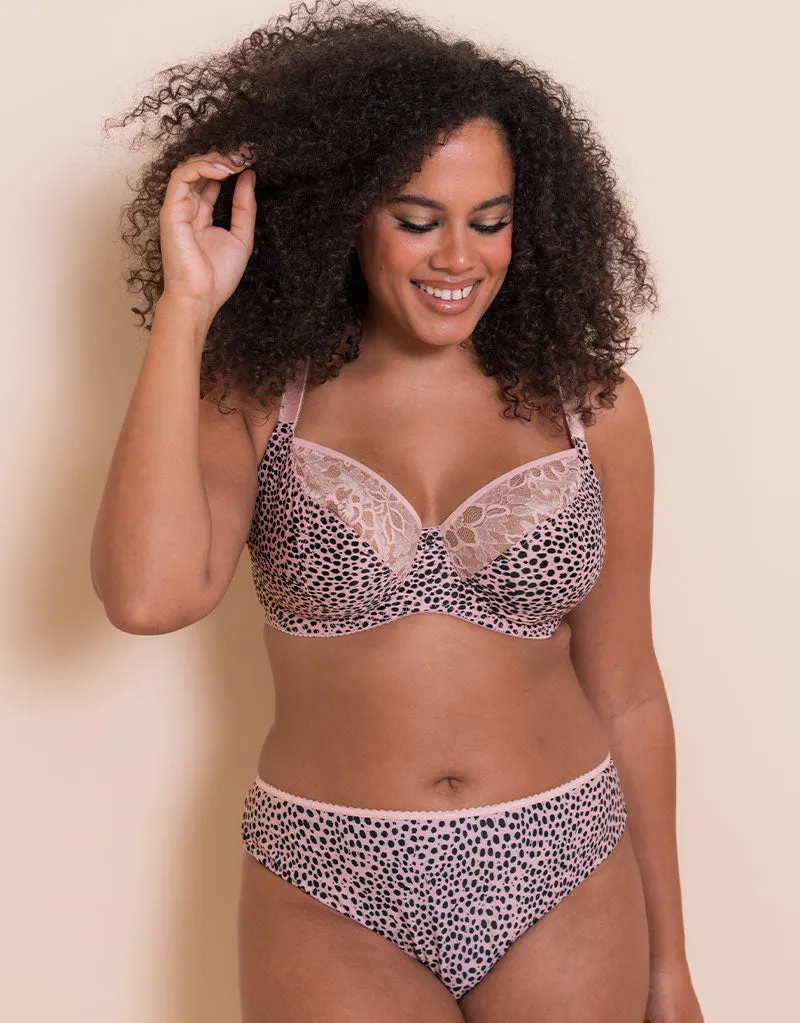Curvy Kate Spellbound Brazilian Brief Blush/Black Print