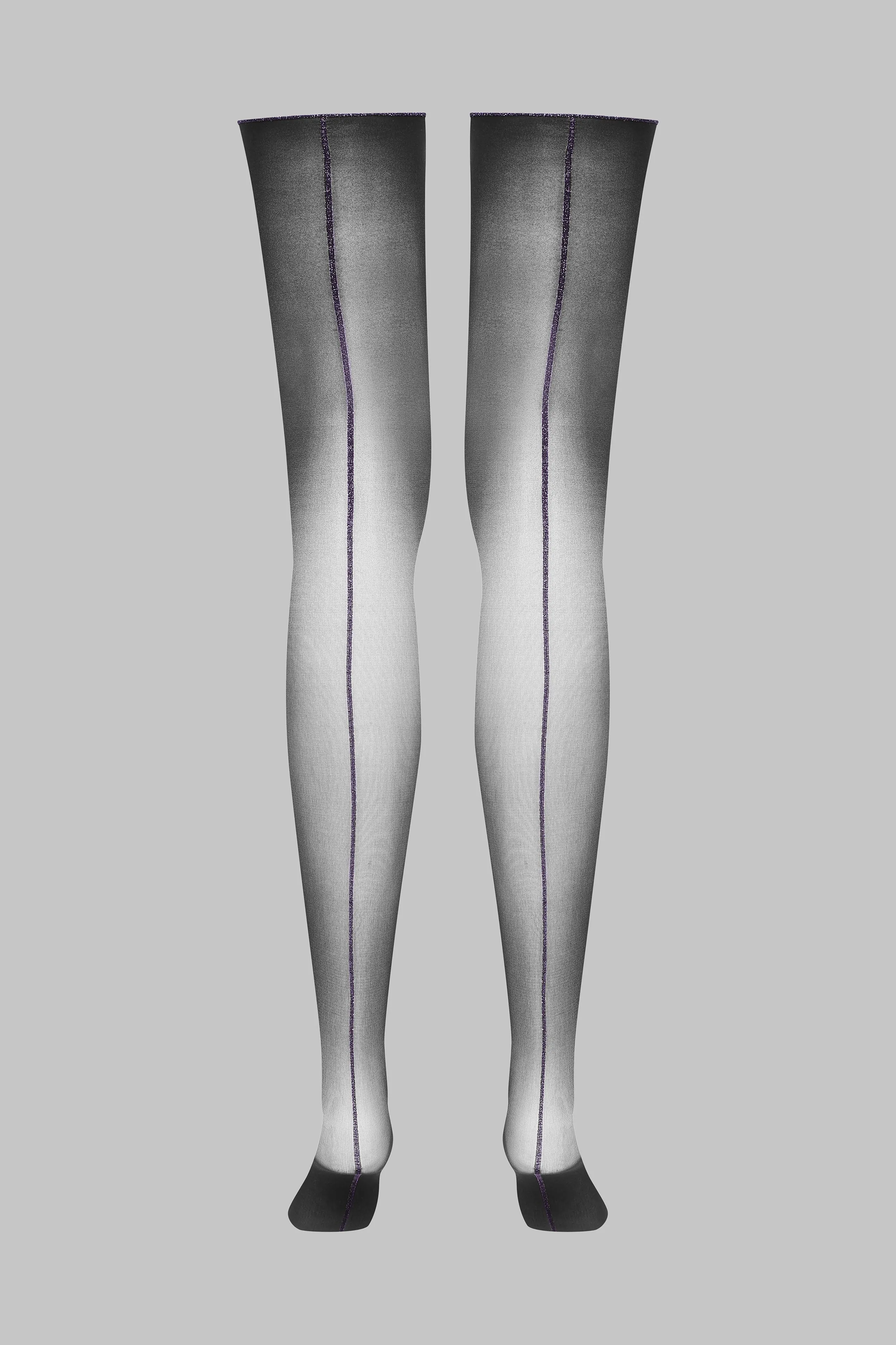 Cut And Curled Stockings With Lurex Back Seam - Les Coquetteries