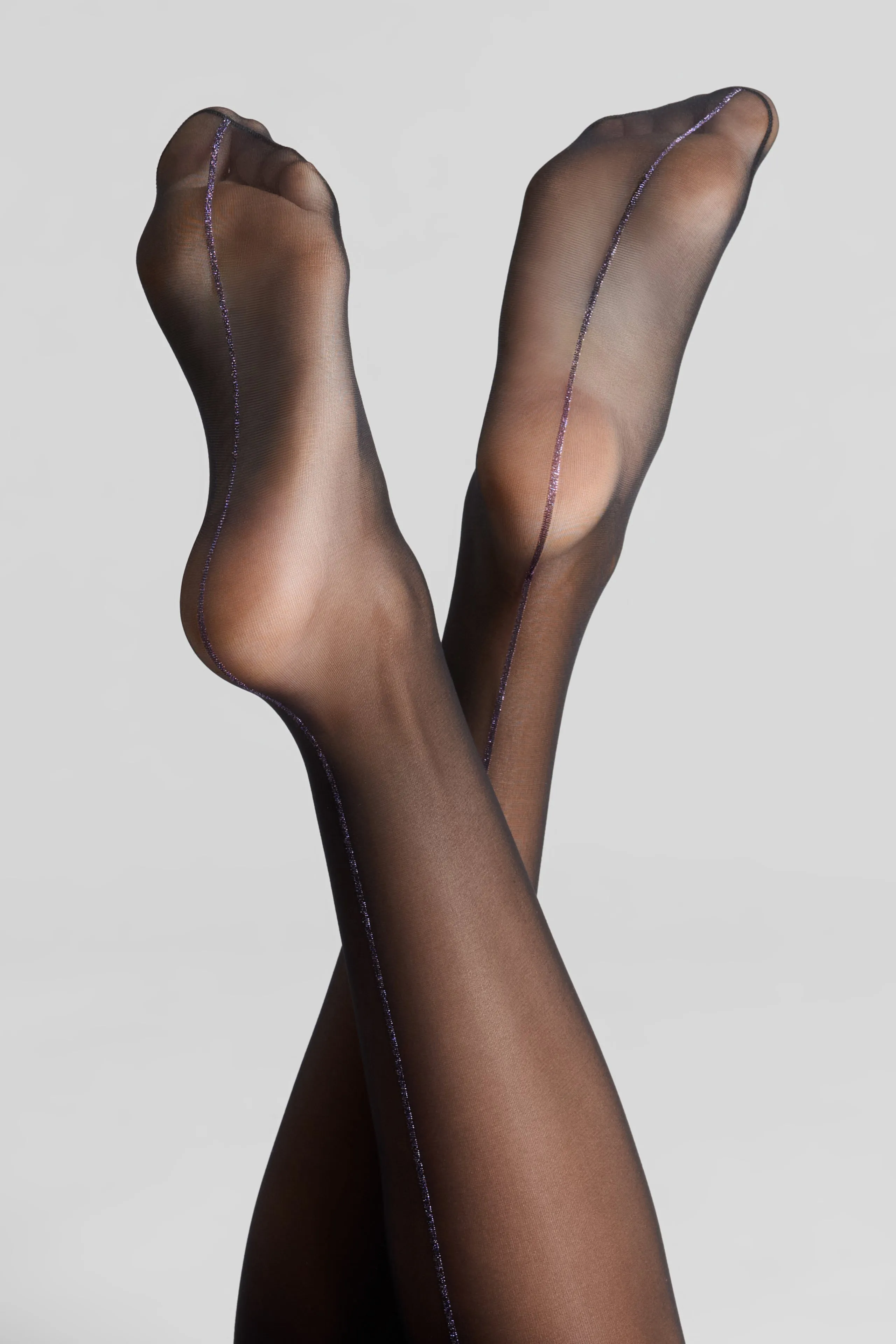 Cut And Curled Stockings With Lurex Back Seam - Les Coquetteries