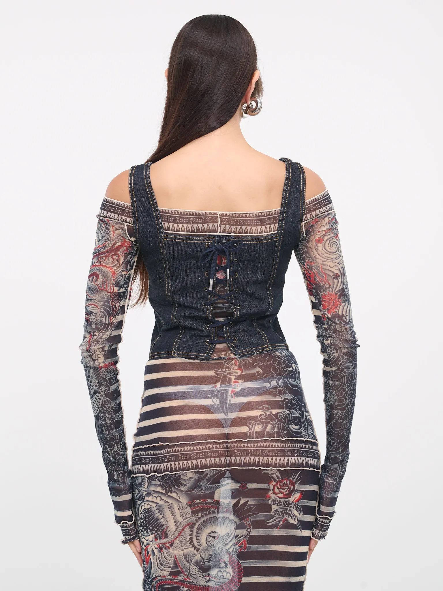 Denim Bustier (23-15-F-ST015L-D008-INDIGO)
