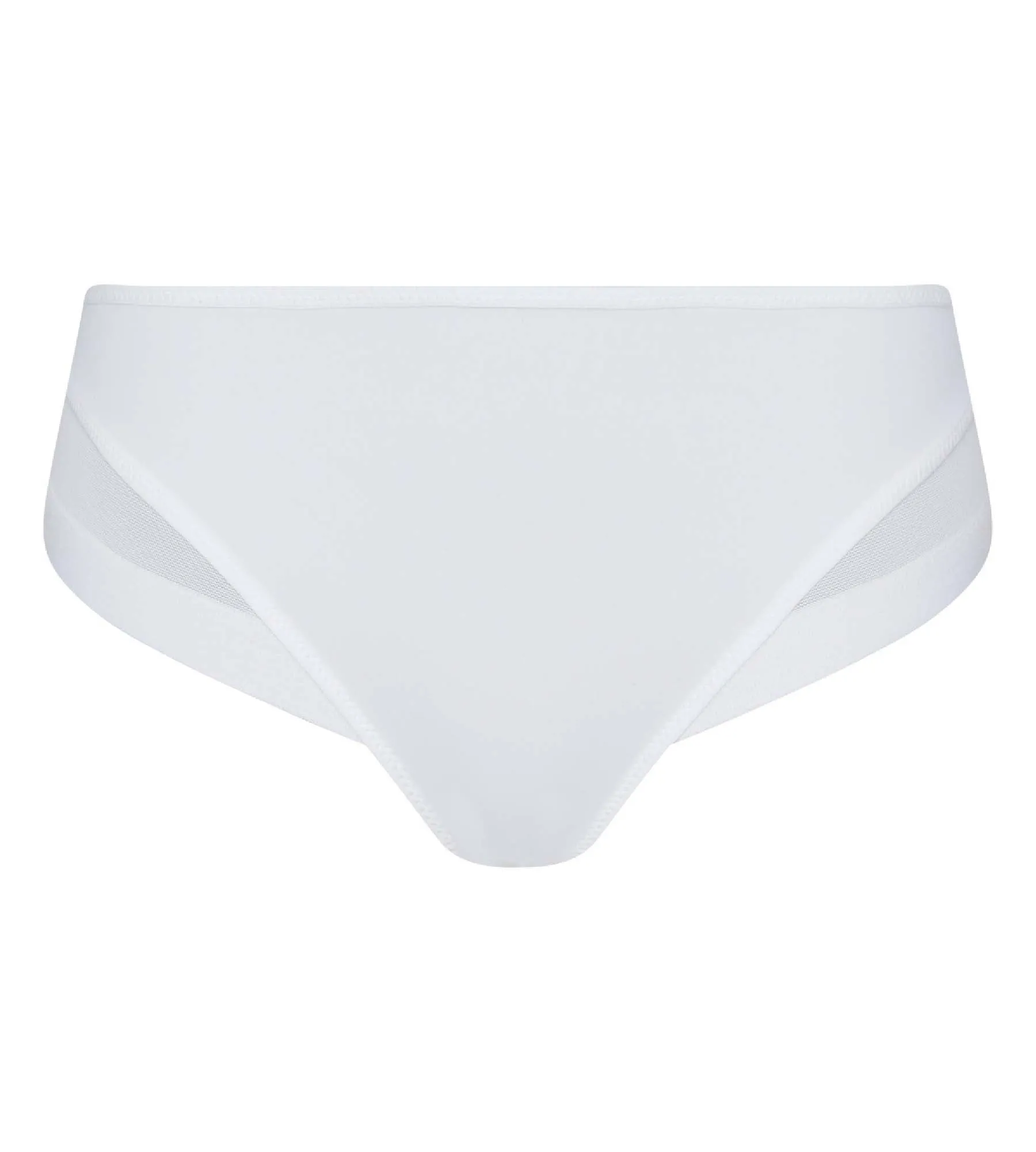 Dim Generous white microfibre and tulle briefs