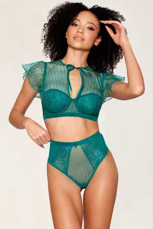 Dotted Mesh Bra Top & Panty