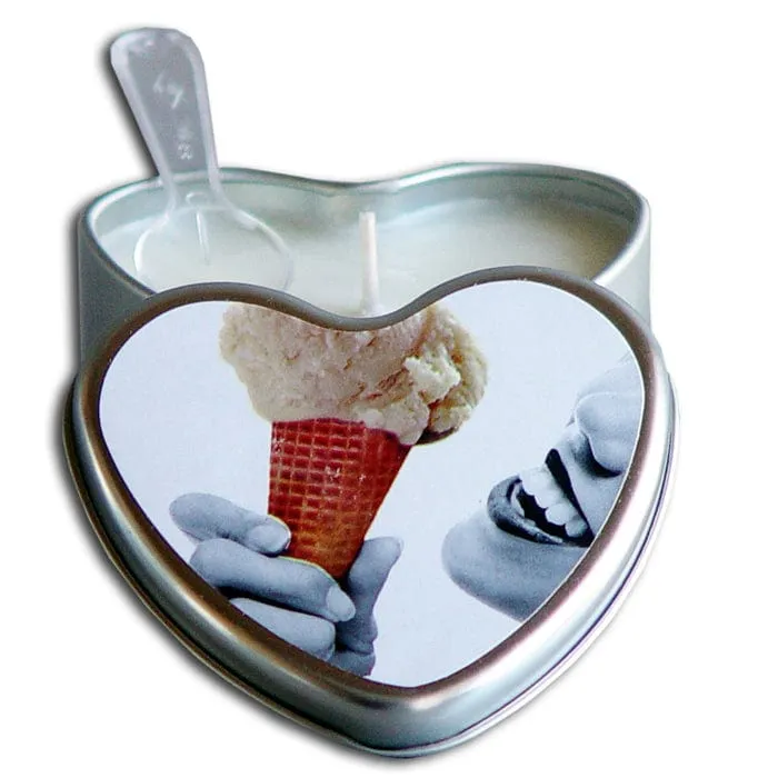 Earthly Body Heart Tin Edible Massage Candle