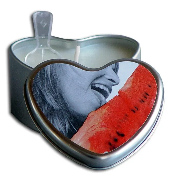 Earthly Body Heart Tin Edible Massage Candle