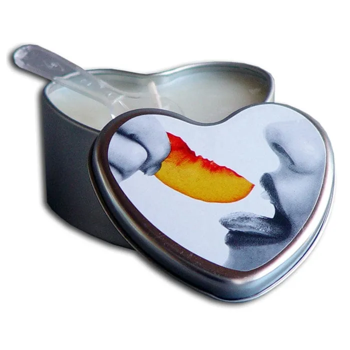 Earthly Body Heart Tin Edible Massage Candle