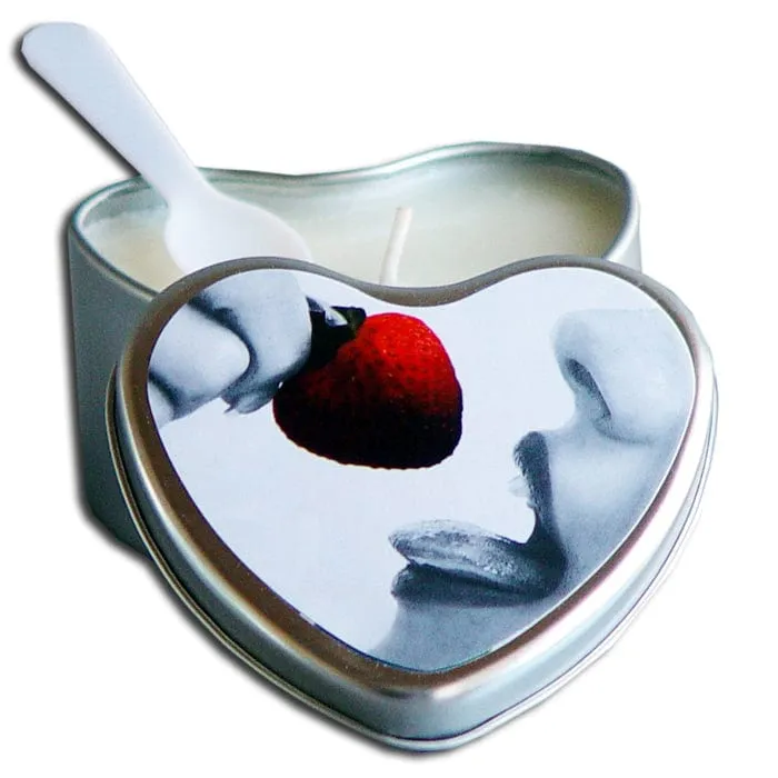 Earthly Body Heart Tin Edible Massage Candle