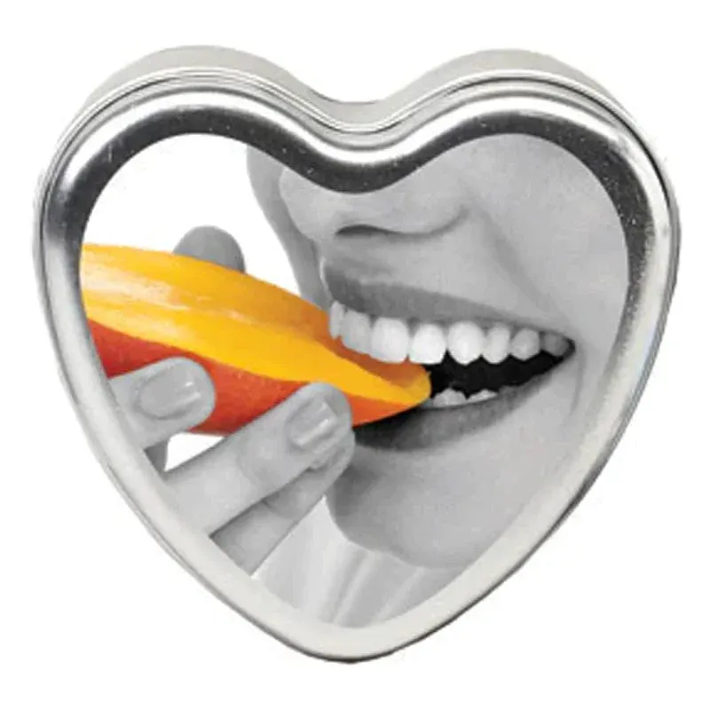 Earthly Body Heart Tin Edible Massage Candle