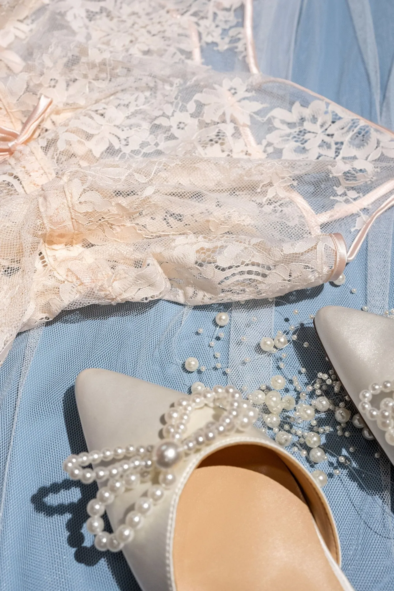 Eyelash Lace Babydoll - Champagne