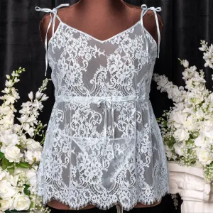 Eyelash Lace Babydoll - Something Blue