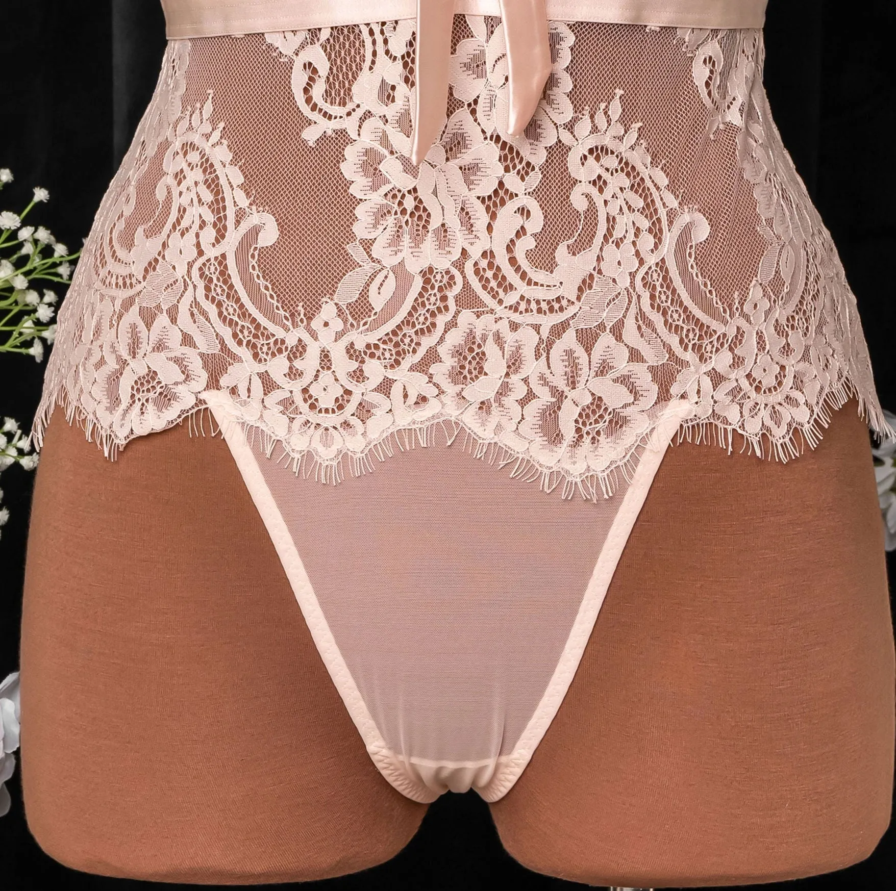 Eyelash Lace Teddy - Champagne