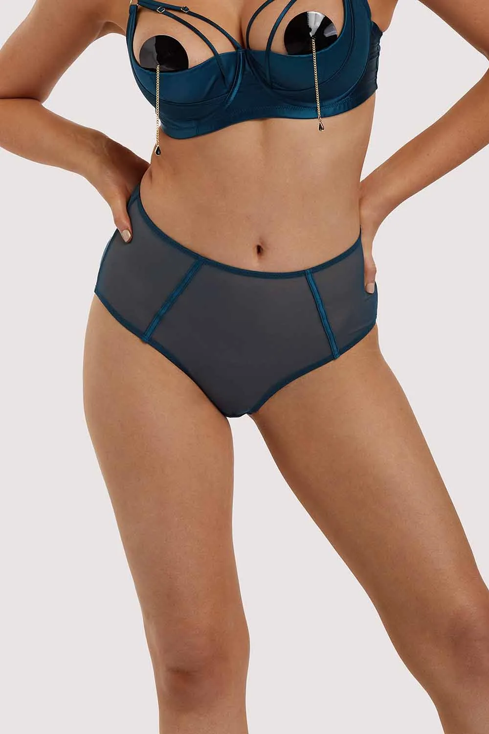 Firenza Open Back Teal Brief