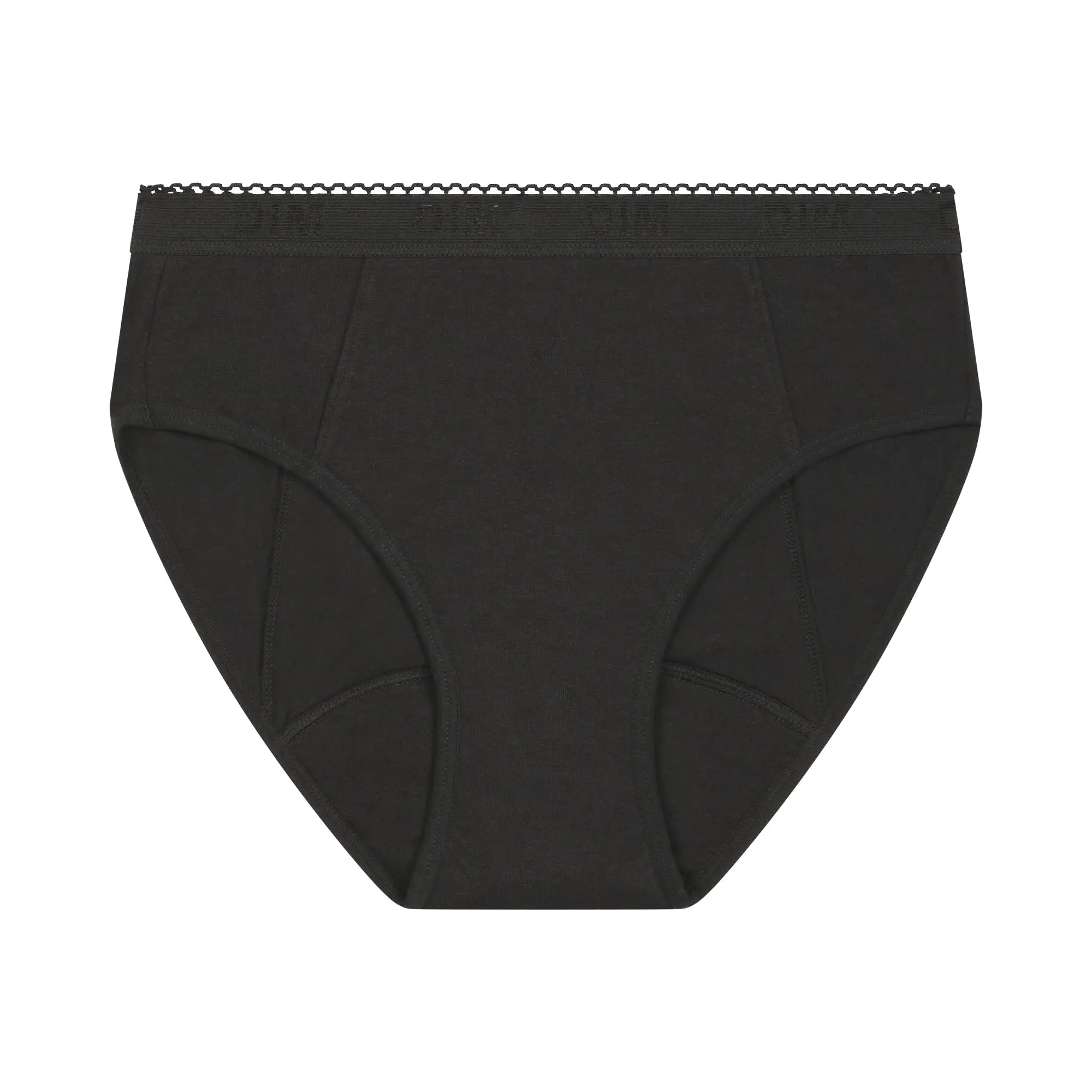 Girls' Black Dim Protect organic cotton heavy flow period knickers
