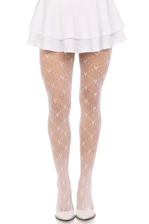 Heart Net Pantyhose