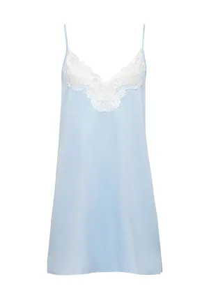 Isabella Luxury Short Chemise (Ice Water Blue)
