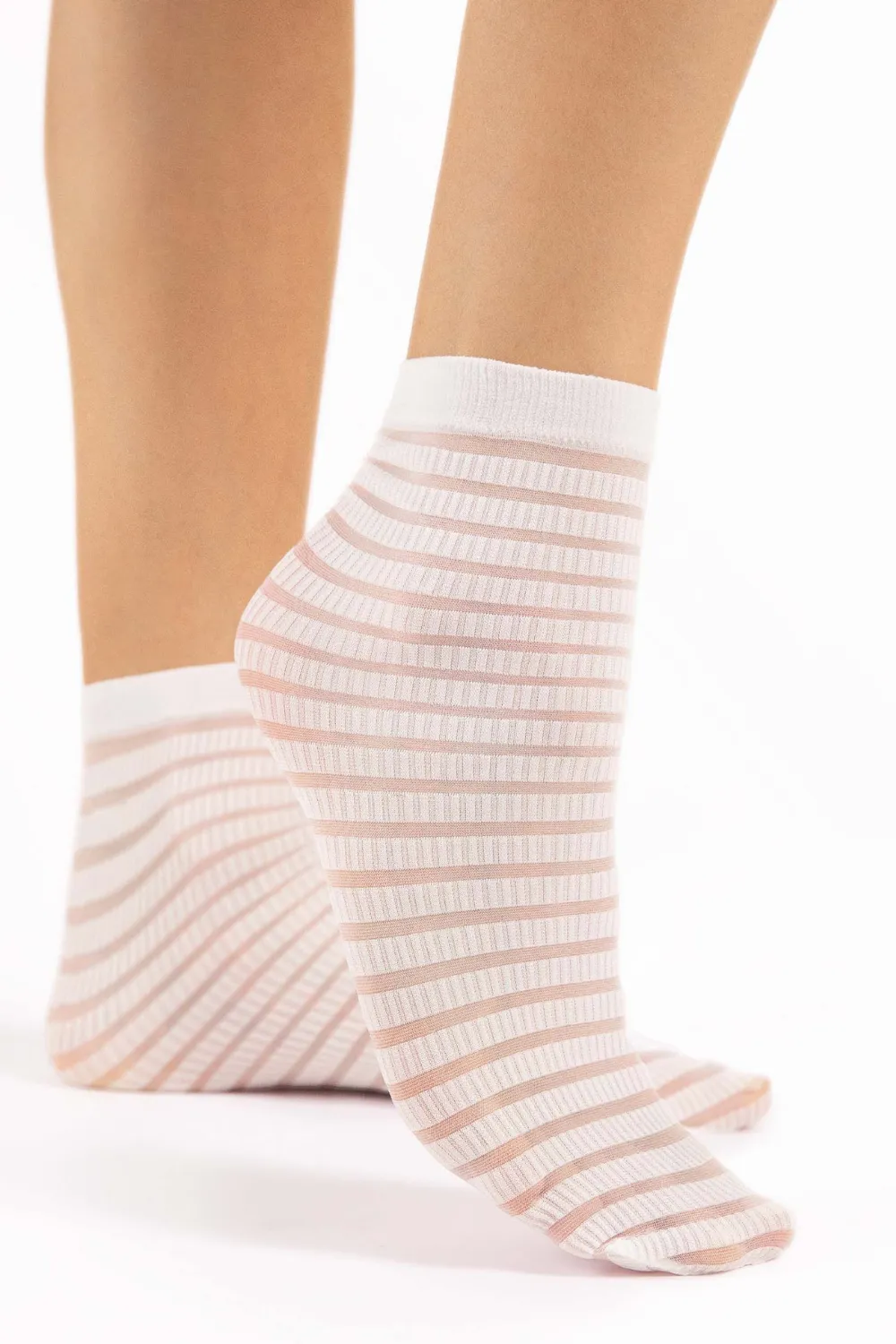 Izzy Striped Socks 20 Denier