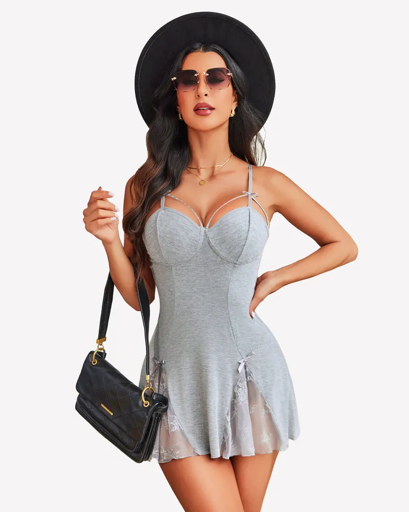 Lace Modal Full Slip Nightdress
