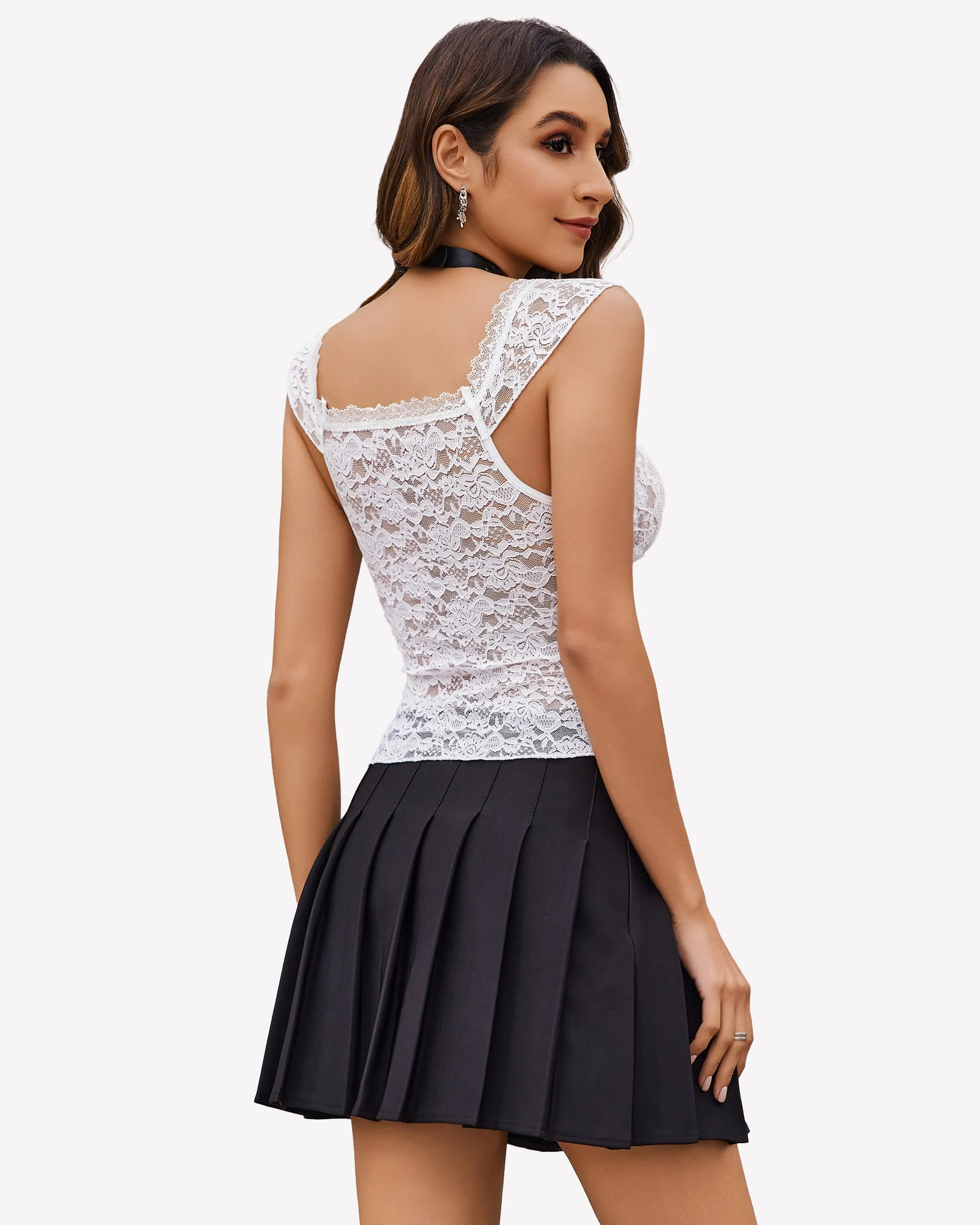 Lace Tops V Neck Crop Y2k Shirt