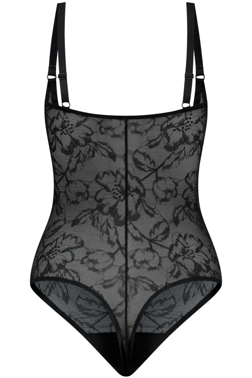 Lacy Open Bust Thong Bodysuit