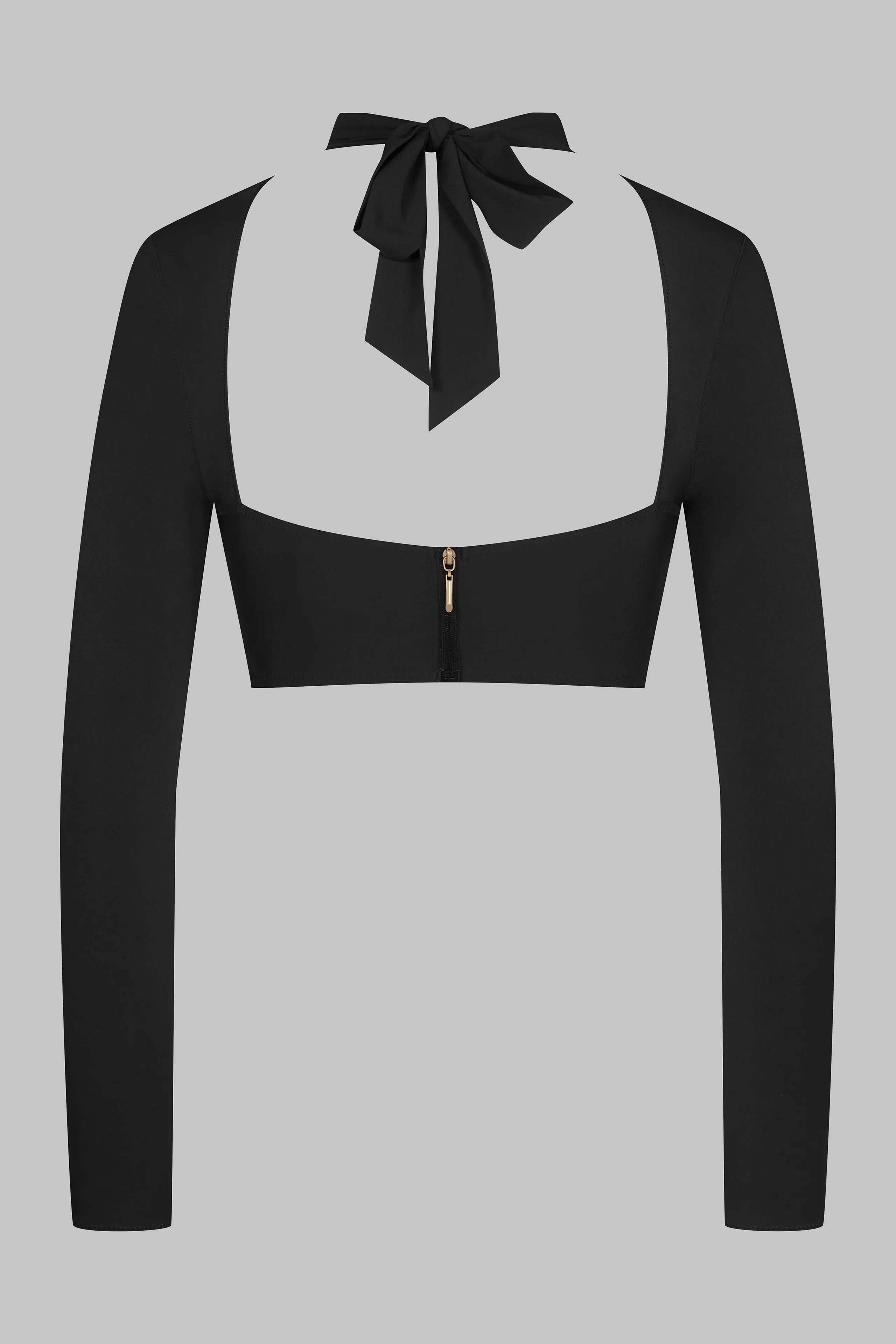 Long sleeve scarf top - Nuit Fauve