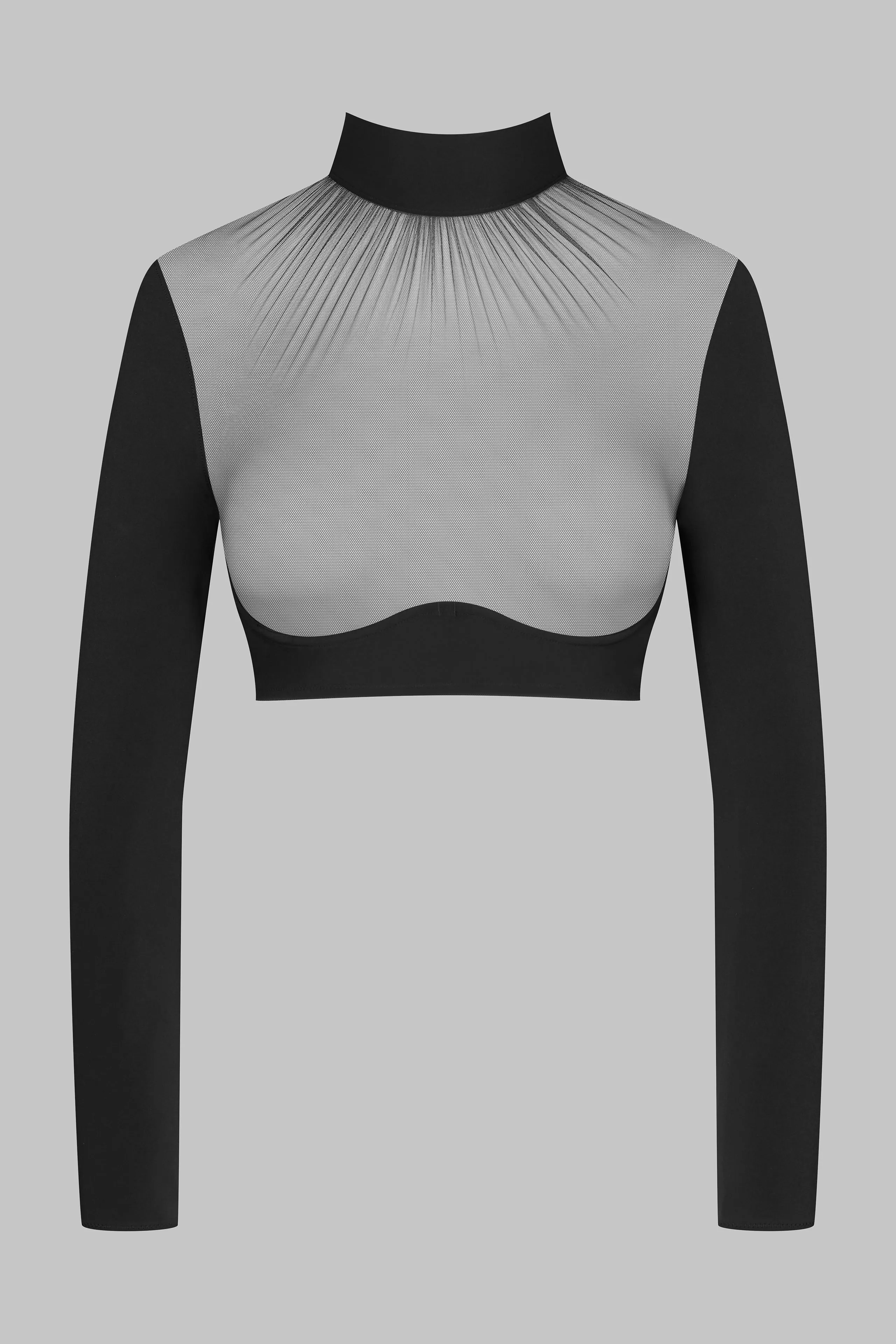 Long sleeve scarf top - Nuit Fauve