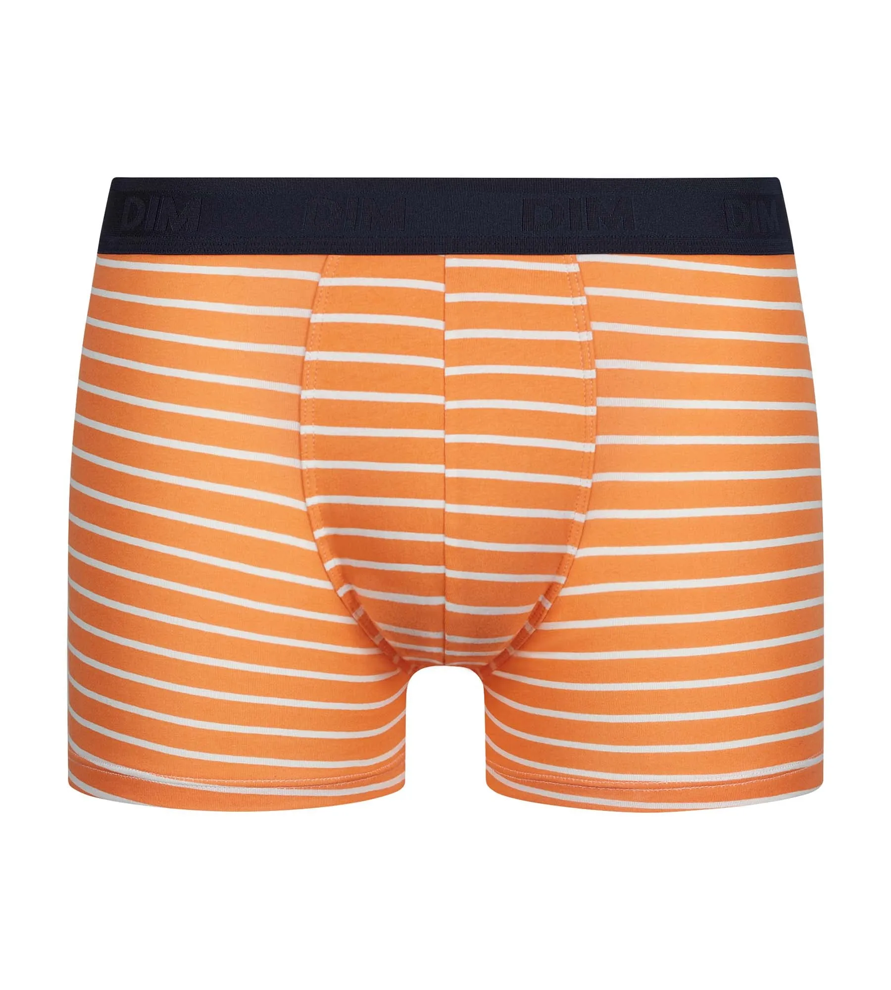 Men's stretch cotton orange striped boxer shorts Dim Fancy