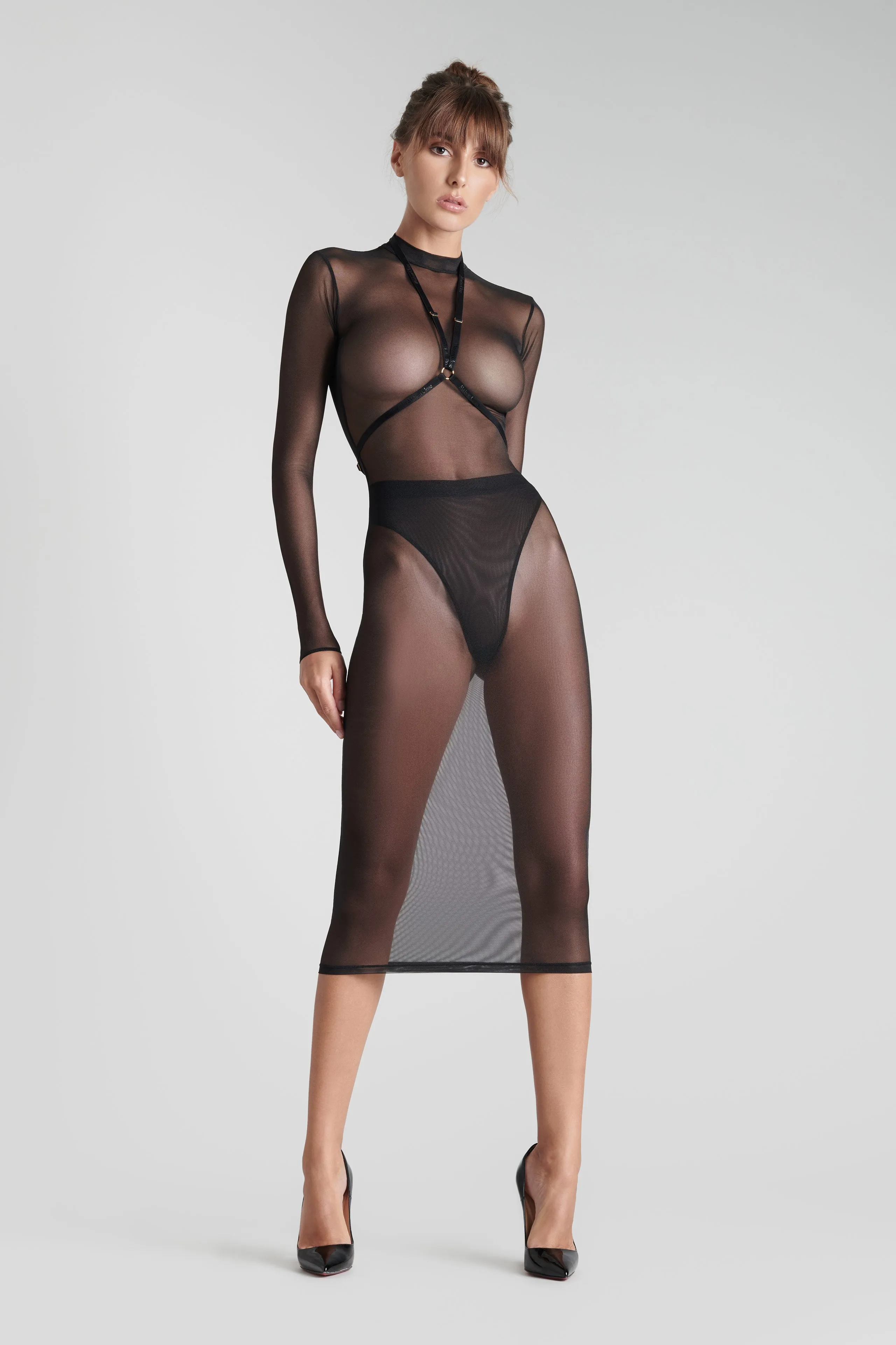 Midi dress with harness - Corps à Corps