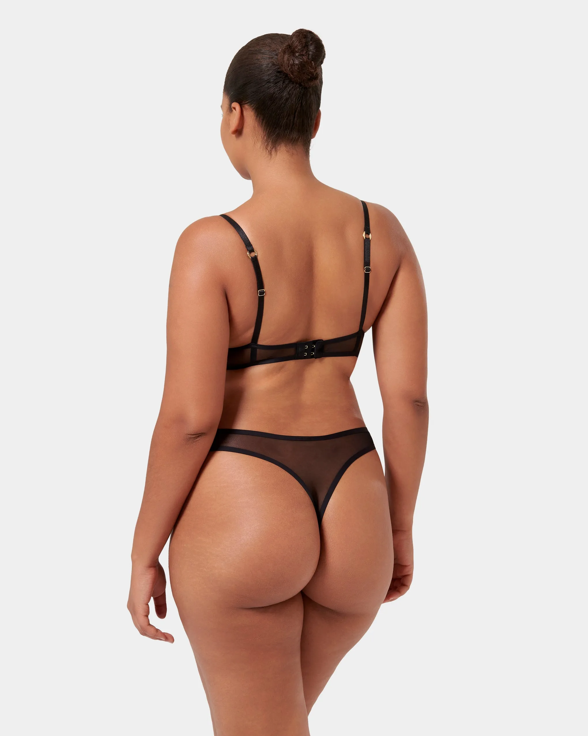 Naomi High-Waist Thong Black